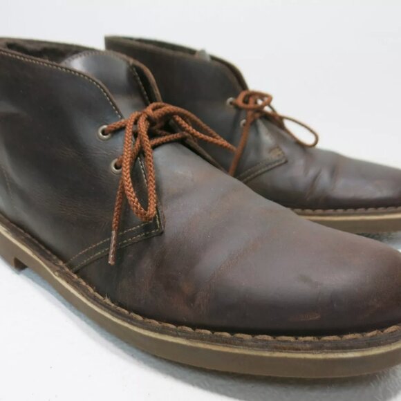 Clarks Collection Leather Chukka Boots Casual Dress Shoes Men\'s Footwear Sz 9